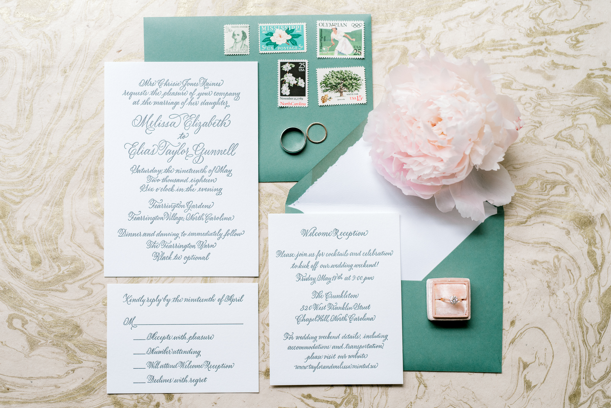 Sea Spray Green and White Invitation Suite.jpg